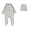 Lilette Pale Blue Cherry Print Footie Set