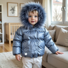 Scotch Bonnet Blue Natural Fur Lined Coat