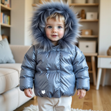 Scotch Bonnet Blue Natural Fur Lined Coat