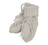 Mema Knit Ice Blue Waffle Knit Booties