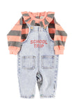 Piupiuchick Light Blue Denim School Trip Dungarees