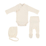 Bebe Organic Natural Heart Pointelle Wrap 3pc