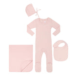 Little Parni Pink Rib Pico Layette Set