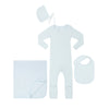 Little Parni Light Blue Rib Pico Layette Set