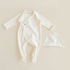 Ferne Milk/Blue Flap Footie and Beanie