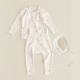 Ferne Folk Bunny Scallop Set and Bonnet