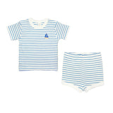 Tun Tun Blue Stripe Top and Shorts