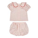 Louis Louise Pink Check Shana Tunic/Bloomer Set