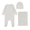 Bee & Dee Blue Cloud Babyland Toile Layette Set