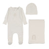 Bee & Dee Chalk White Classic Crest Boy Layette Set