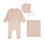 Bee & Dee Champagne Pink Dainty Sweater Outfit Set