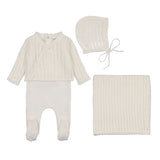 Bee & Dee Chalk White Dainty Sweater Outfit Set