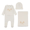 Bee & Dee Chalk White Shades of Baby Girls Layette Set