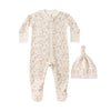 Quincy Mae French Garden Zip Footie and Hat