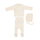 Bebe Organic Natural Heart Pointelle Wrap 3pc