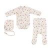 Bebe Organic Fall Prairie Blanca Wrap Set with Bonnet