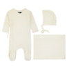Noggi Boy Dot Pattern Velour Layette Set