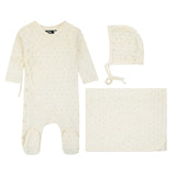 Noggi Boy Dot Pattern Velour Layette Set