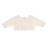 Lilette Cream Scallop Chunky Knit Shrug