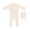 Bebe Organic Natural Heart Pointelle Footie and Bonnet