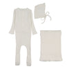 Bee & Dee Chalk White Dainty Rope Pointelle Layette Set