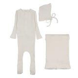 Bee & Dee Chalk White Dainty Rope Pointelle Layette Set