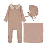 Lilette Dusty Pink Le Bebe Pointelle Layette Set