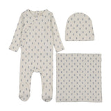 Lilette Cream/Blue Marigold Layette Set
