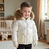 Scotch Bonnet Beige Fur Pocket Coat