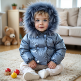 Scotch Bonnet Blue Natural Fur Lined Coat