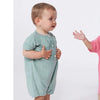 Petit Bateau Green Terry Short Sleeve Romper