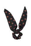 Piupiuchick Black Flower Scrunchie