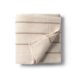 Domani Linen Stripe Knit Bande Blanket