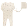 Ely's & Co Ivory Berry Embroider Collection Footie/Bonnet