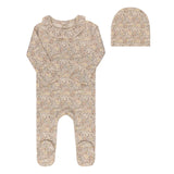 Ely & Co Ivory Liberty Floral Footie and Beanie