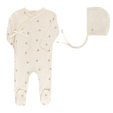 Ely's & Co Ivory Tulip Embroider Collection Footie/Bonnet