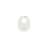 Ely's & Co Ivory Pink Floral Embroider Bib