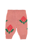 Piupiuchick Old Pink Flower Knit Collar Sweater/Legging Set