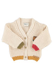 Piupiuchick Ecru Patch Knitted Cardigan