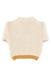 Piupiuchick Ecru Patch Knitted Cardigan