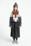 Piupiuchick Grey Geometric Knit Sweater