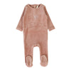 Lilette Deep Pink Velour Forest Footie