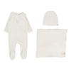 Lilette White/Oak Velour Forest Layette Set
