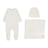 Lilette White/Oak Velour Forest Layette Set
