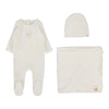 Lilette White/Pink Velour Forest Layette Set