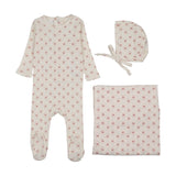 Lilette Cream/Pink Geo Floral Layette Set