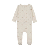Lilette Cream/Pink Rosebud Footie