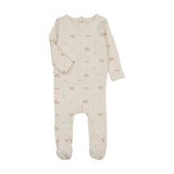 Lilette Cream/Pink Rosebud Footie