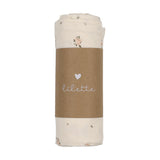 Lilette Cream/Pink Rosebud Swaddle