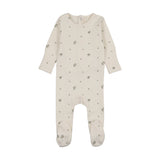 Lilette Cream/Blue Rosebud Footie